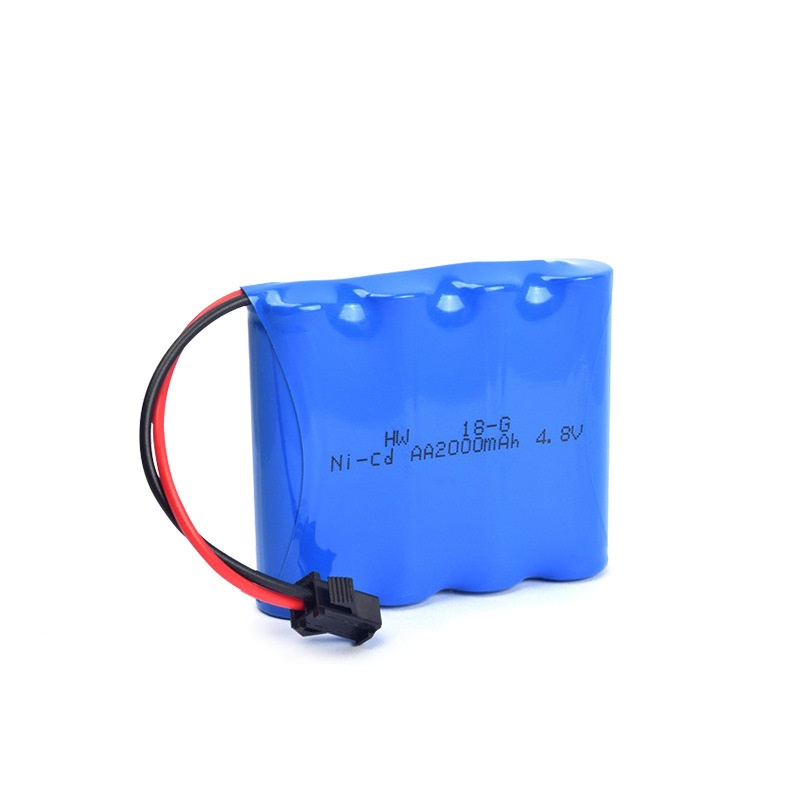 4.8v 2000 mah ni-cd batteri genopladeligt batteri brugt til legetøjsbil, dump truck, firehjulstræk, legering klatrebil, aa batteripakke