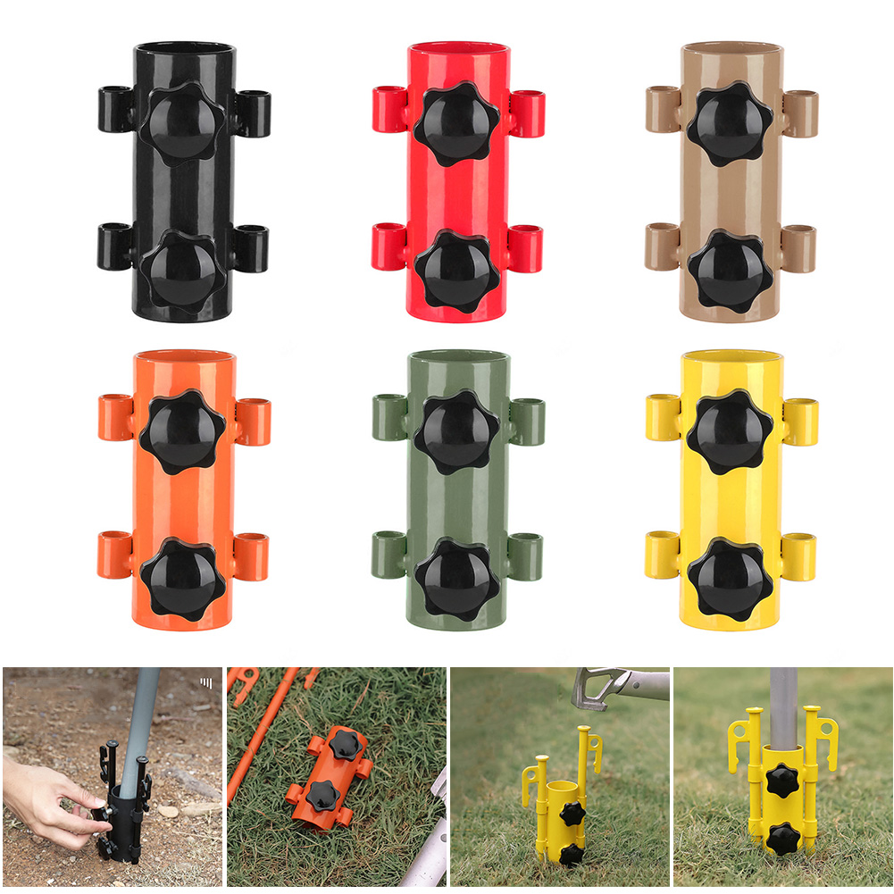 Paraplu Paal Vaste Standaard Verstelbare Tent Luifel Houder Rvs Winddicht Outdoor Voor Wandelen Vissen Tent Accessoires