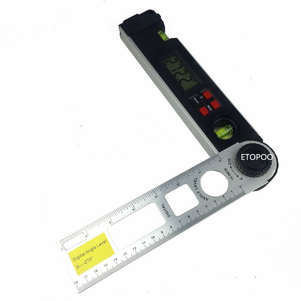 Digital Angle Finder LCD Display Protractor Angle Ruler 400mm/250mm Spirit Level Inclinometer Vertical Horizontal Bubble Ruler
