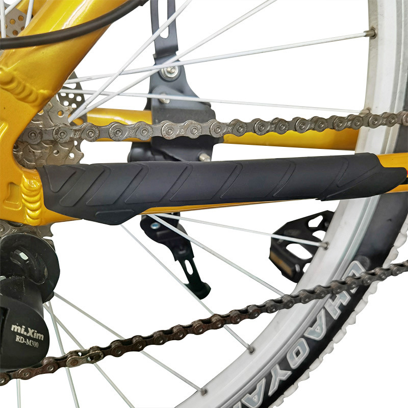 Protector de cadena de bicicleta de silicona, almohadilla de vaina de cuadro de bicicleta, cubierta protectora de cadena de bicicleta de carretera resistente a los arañazos, accesorios para bicicleta