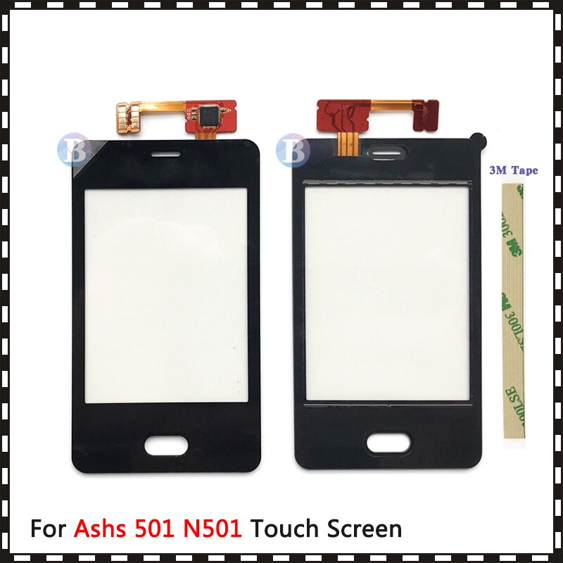 3.0" For Nokia Asha 501 N501 Touch Screen Digitizer Sensor Outer Glass Lens Panel Black