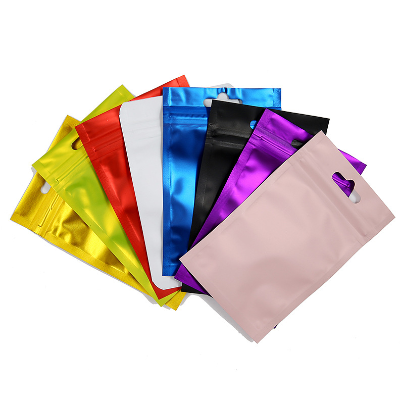20-50 Stuks Matte Zip Lock Plastic Zak Aluminiumfolie Hologram Voedsel Pouch Kleine Waterdichte Rits Hersluitbare zakjes Geschenkverpakkingen