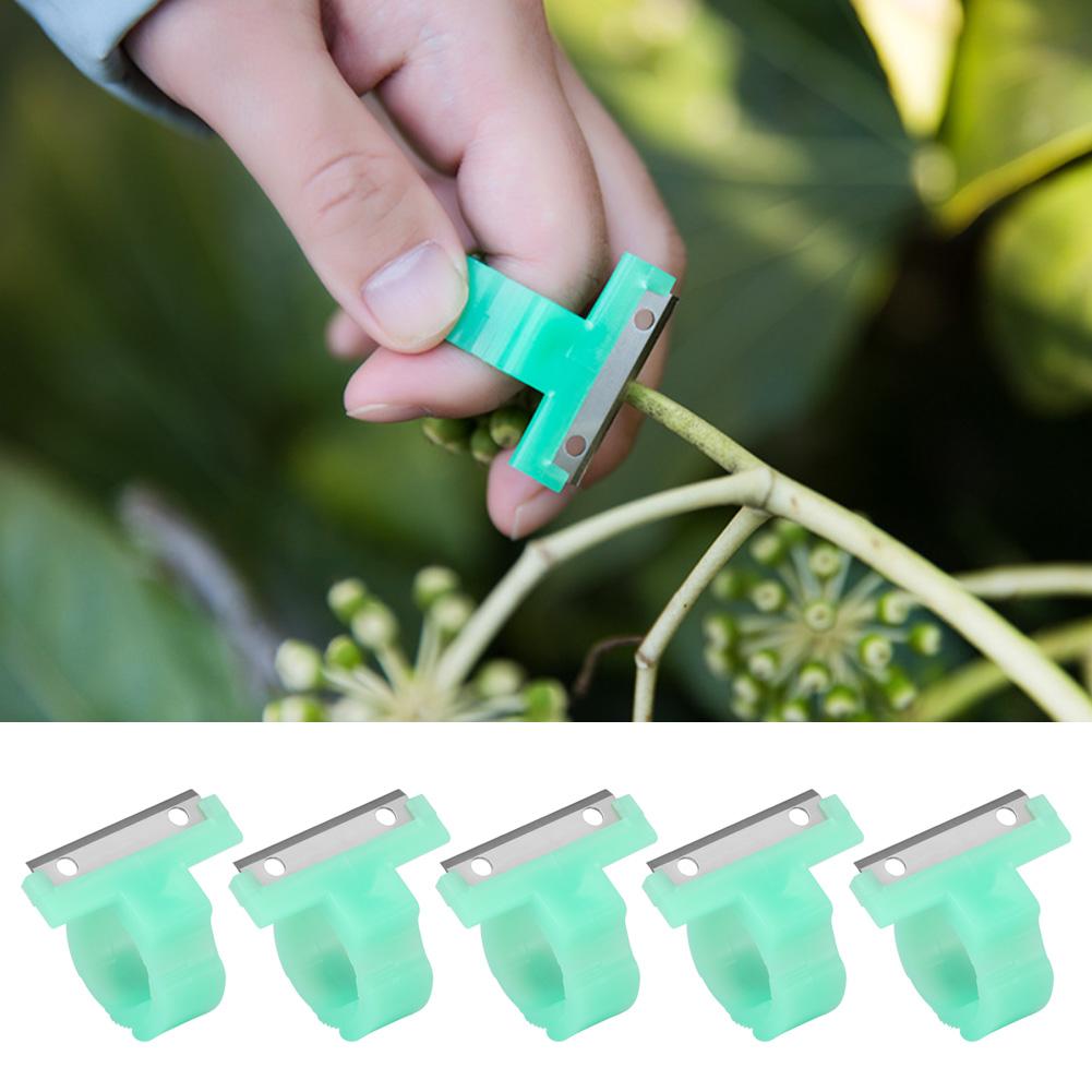 5Pcs T-shaped Vegetable Fruit Plastic Picking Machine Garden Picking Ring Tomato Fruit Vegetable Harvest Cutting Tool Protect