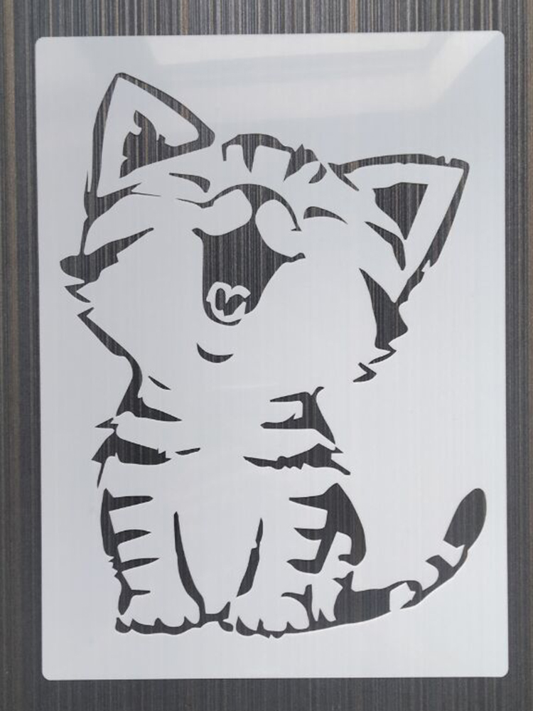 Pochoirs de bricolage 21x29Cm, 1 pièce, tête de bouddha, pour peinture murale, meubles, Scrapbook, coloration, gaufrage, Album, modèle décoratif: H8