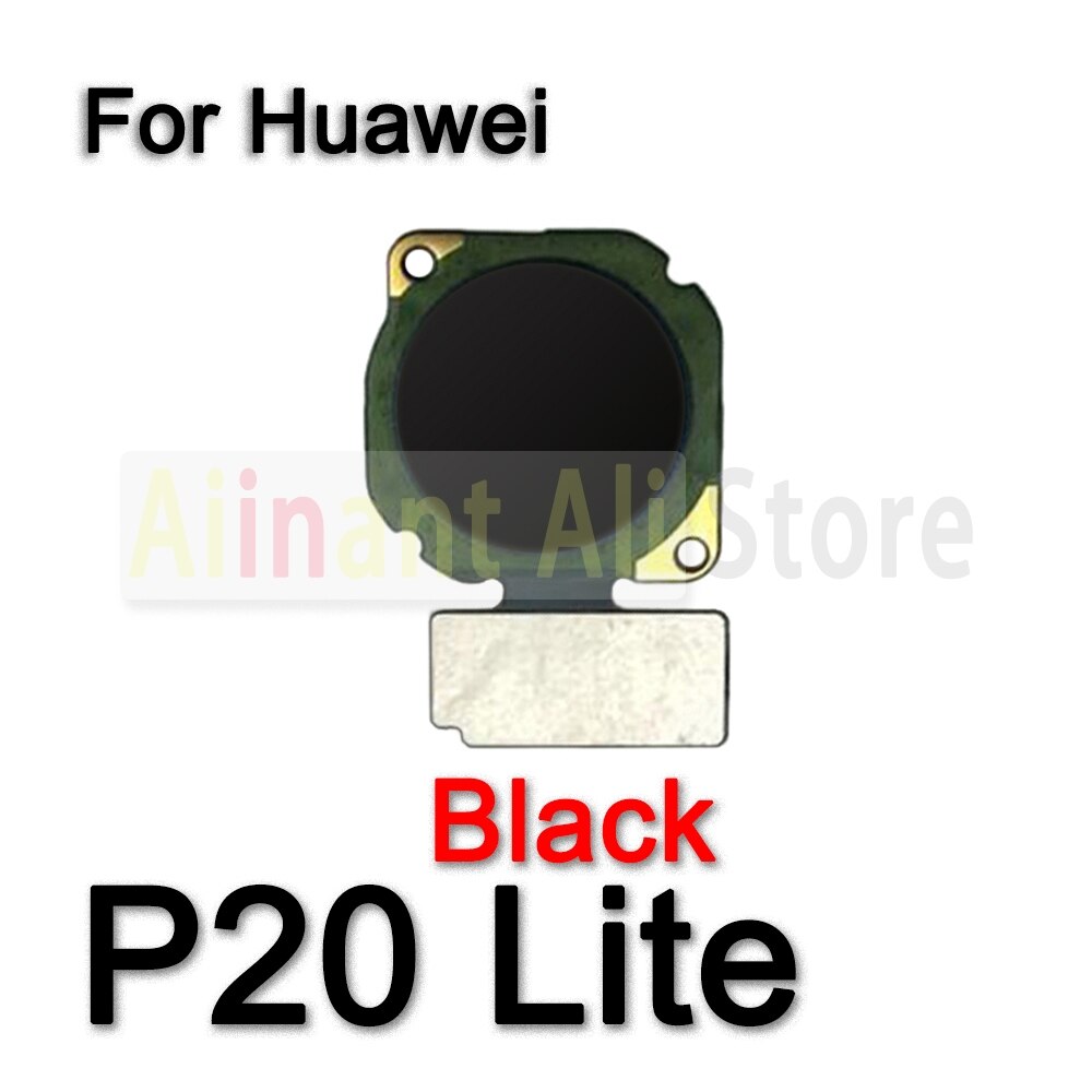 Original Zurück Heimat-Geschmack Fingerabdruck Sensor biegen Kabel Für Huawei P 10 20 30 P10 P20 P30 Lite berühren Ich würde Fingerabdruck biegen Kabel: P20 Lite Schwarz