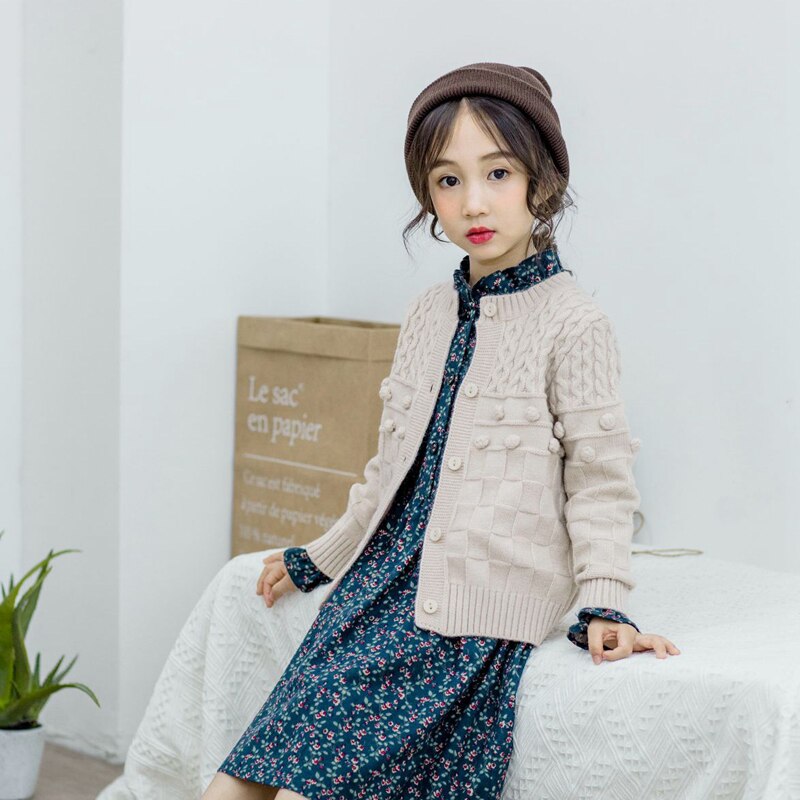 Suéter bolha feito à mão para bebês, casaco cardigã de malha com bolhas, manga comprida, blusa simples de botão para meninas 2019