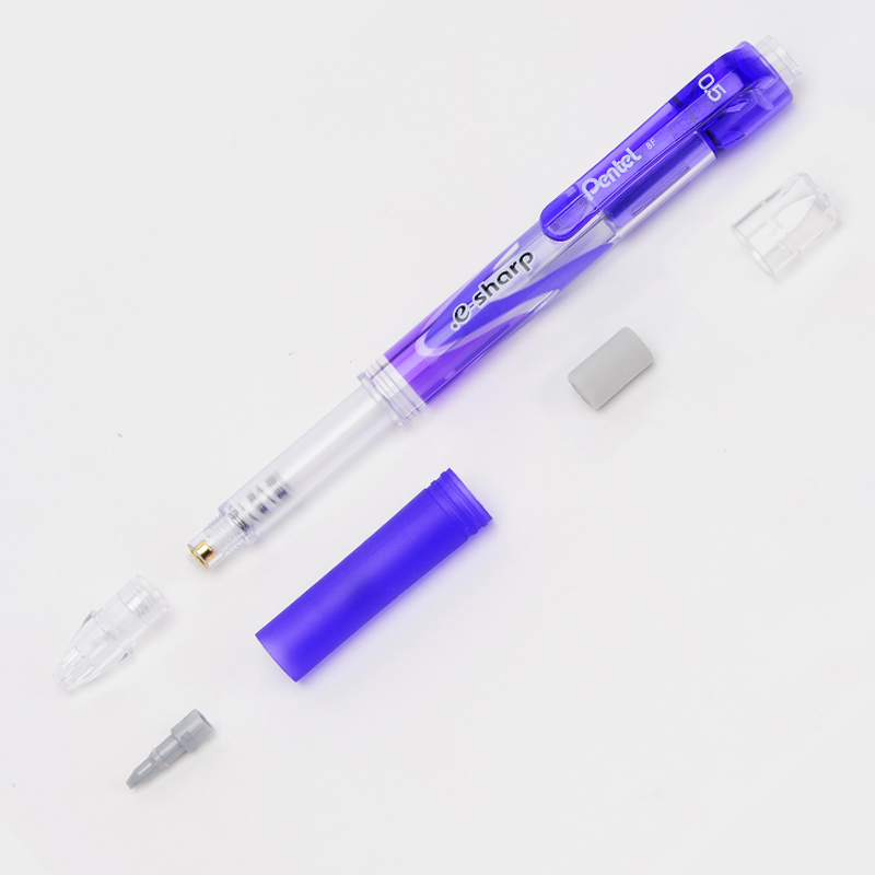 Pentel E-sharp AZ125R Mechanical Pencil 0.5mm Automatic Pencil Japan Black/Blue/Green/Purple/Pink Body Colors Stationery