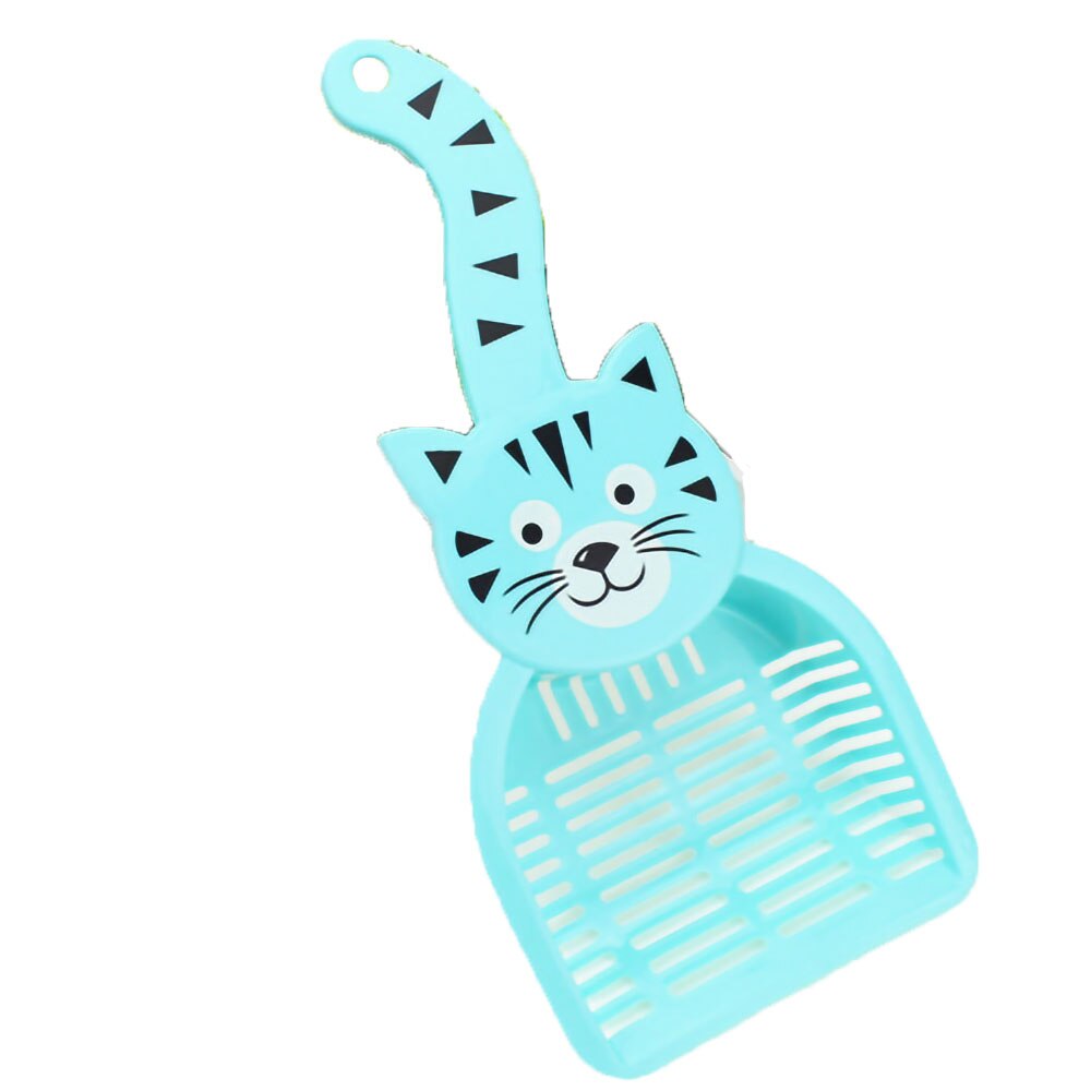 1PCS cute cartoon cat litter shovel cat litter shovel cat face pattern small tail shape pet shovel cat litter shovel multiple