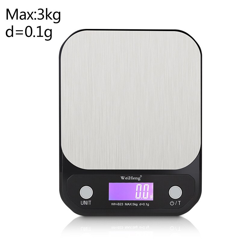 10kg/1g 3kg/5kg 0.1g Digital Scale Stainless Steel Weighting Scale Baking Precision Electronic Weight Kitchen Scale: 3kg-0.1g