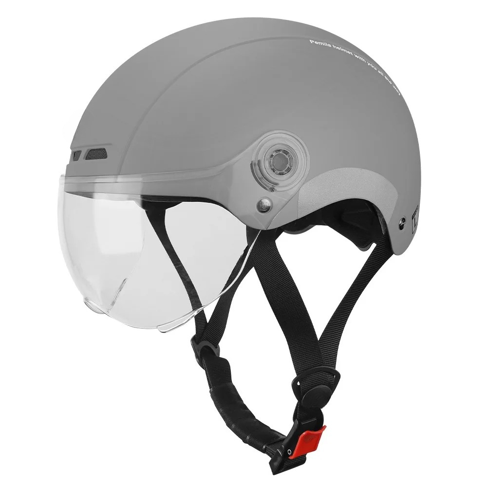 Casco con gafas para patinete eléctrico, pegatina reflectante para bicicleta de montaña o carretera, para adulto: Azul