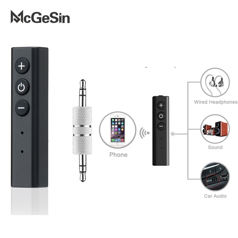 McGeSin Draadloze Bluetooth Adapter Ontvanger Stereo Muziek Audio Auto Kit Ontvanger Met 3.5 Jack Receptor Voor Hoofdtelefoon Speaker