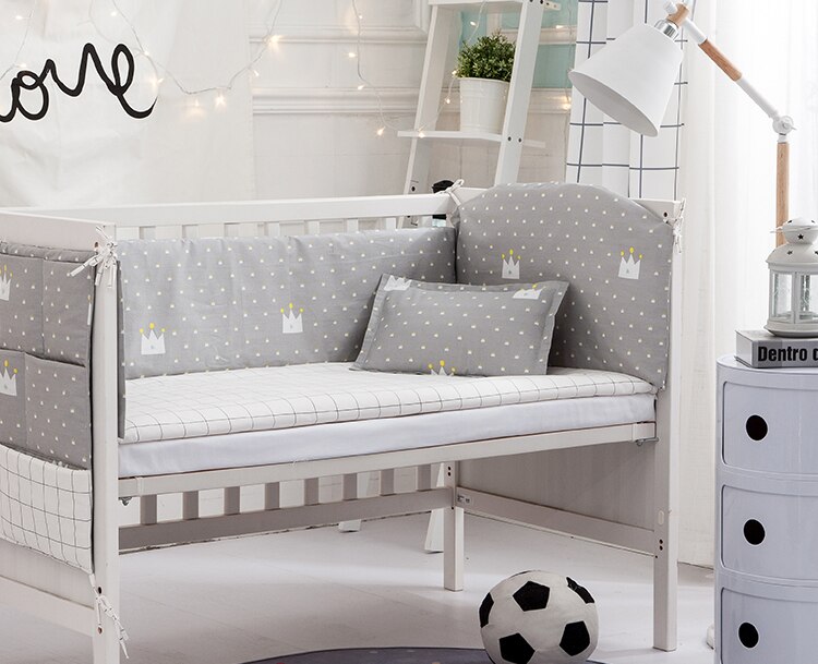 Paracolpi Lettino Vicloon 2 Pezzi - Morbido E Traspirante Per Culle Con 10 Cinghie Di Sicurezza, Lavabile, Bianco - Foto 8