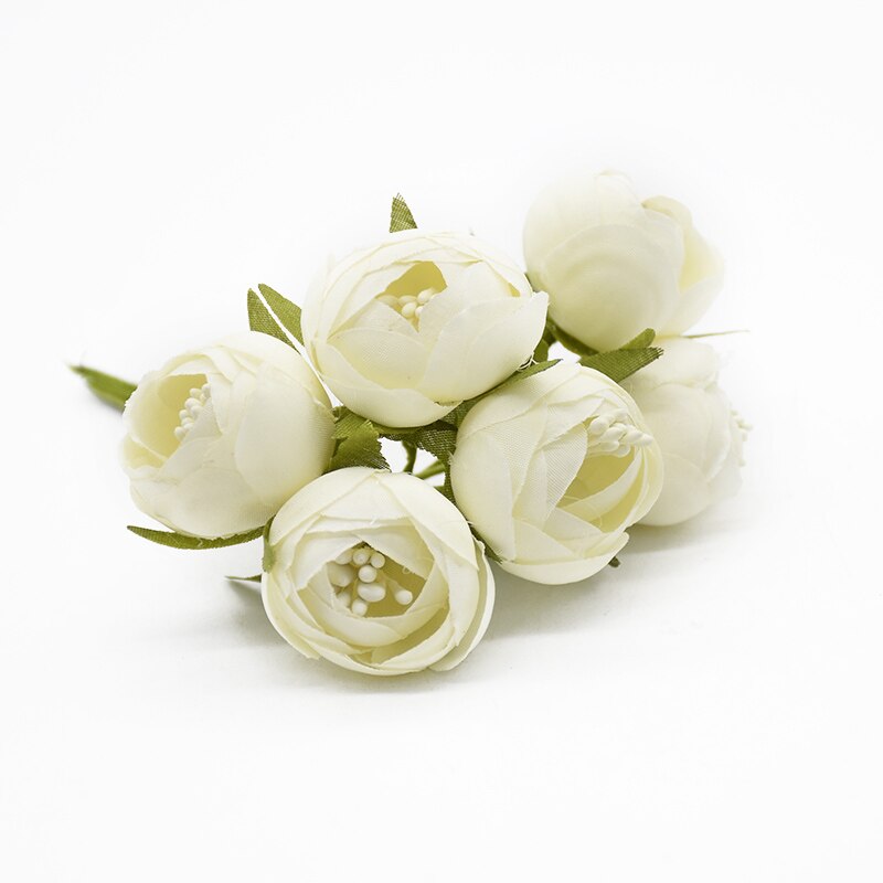 YEJIANGHUA 10 stks/partij 6 cm kunstmatige zijden anjer bloem hoofden geschikt for bruiloft woondecoratie Diy Bruid met bloemen accessoires nep bloemen Natural (Color : Tiffany