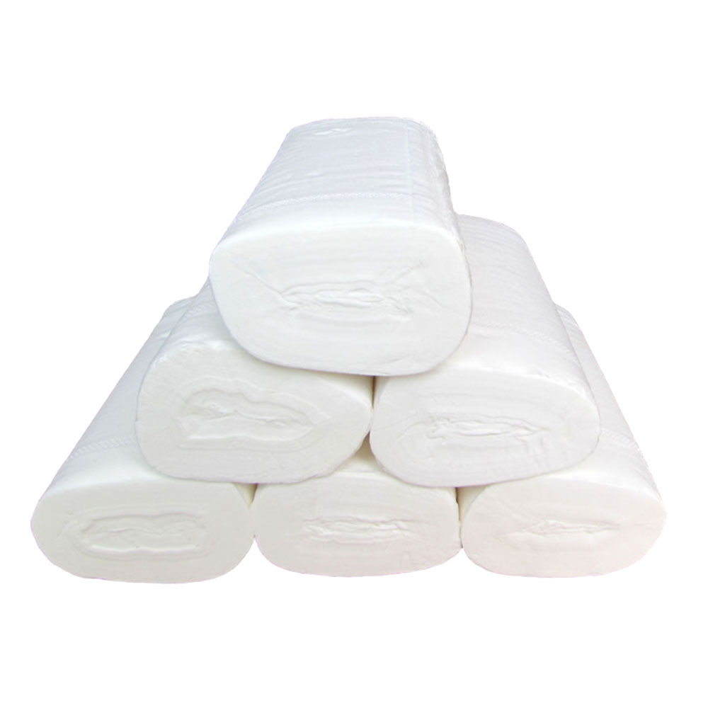 10 Rolls Coreless Roll Paper 4-Layer Thicken Wood Pulp Paper Towel Household Toilet Paper Bathroom Tissue For Home use