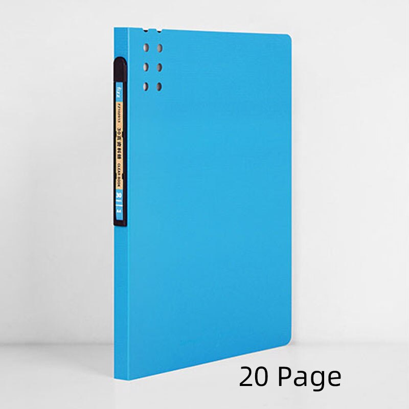 20/30 Pages A4 Information Booklet Insert Folders Commercial Data Book Office Supplies for Enterprise School Book: Light Blue 20Page