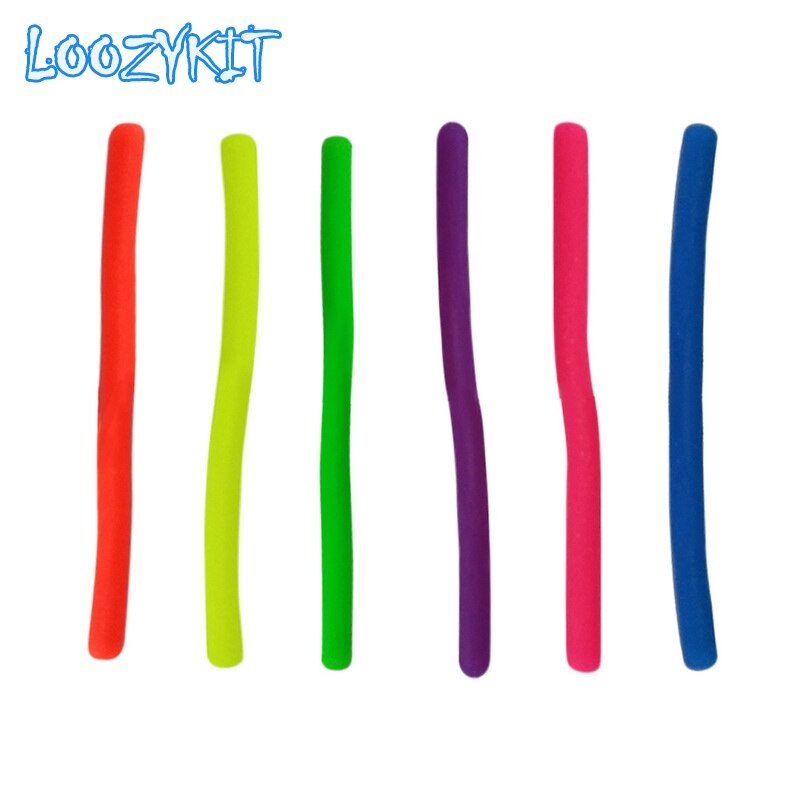 6pcs/pack Stretchy String Kids Childrens Fidget Stress Relief Sensory Toy