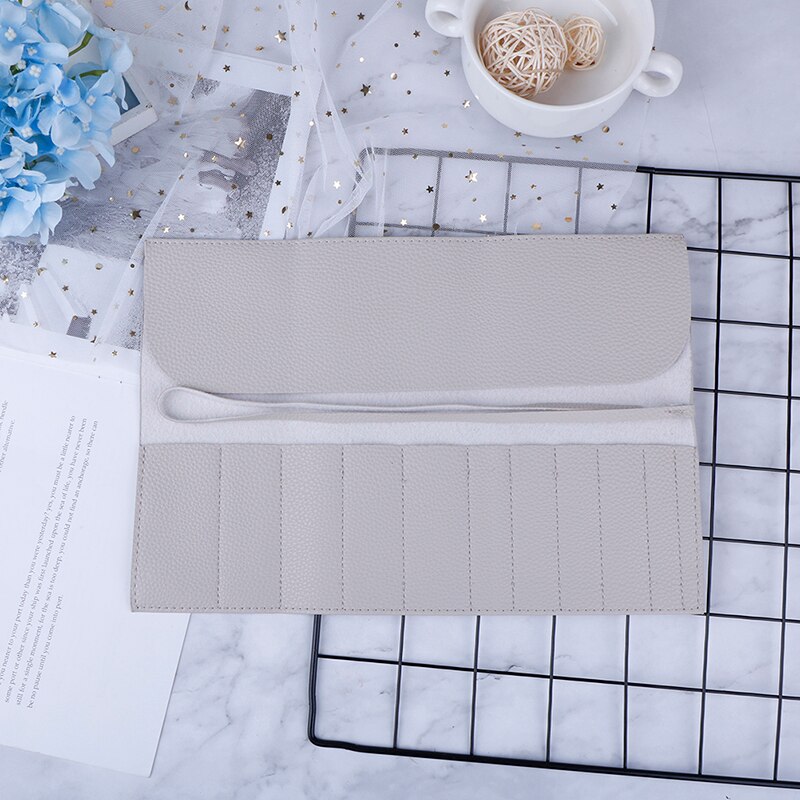 Portable Bag Makeup Brushes Case Cosmetic Bag for Make Up Brush Travel Organizer Rolling Pouch Holder Beauty Tool: Grey