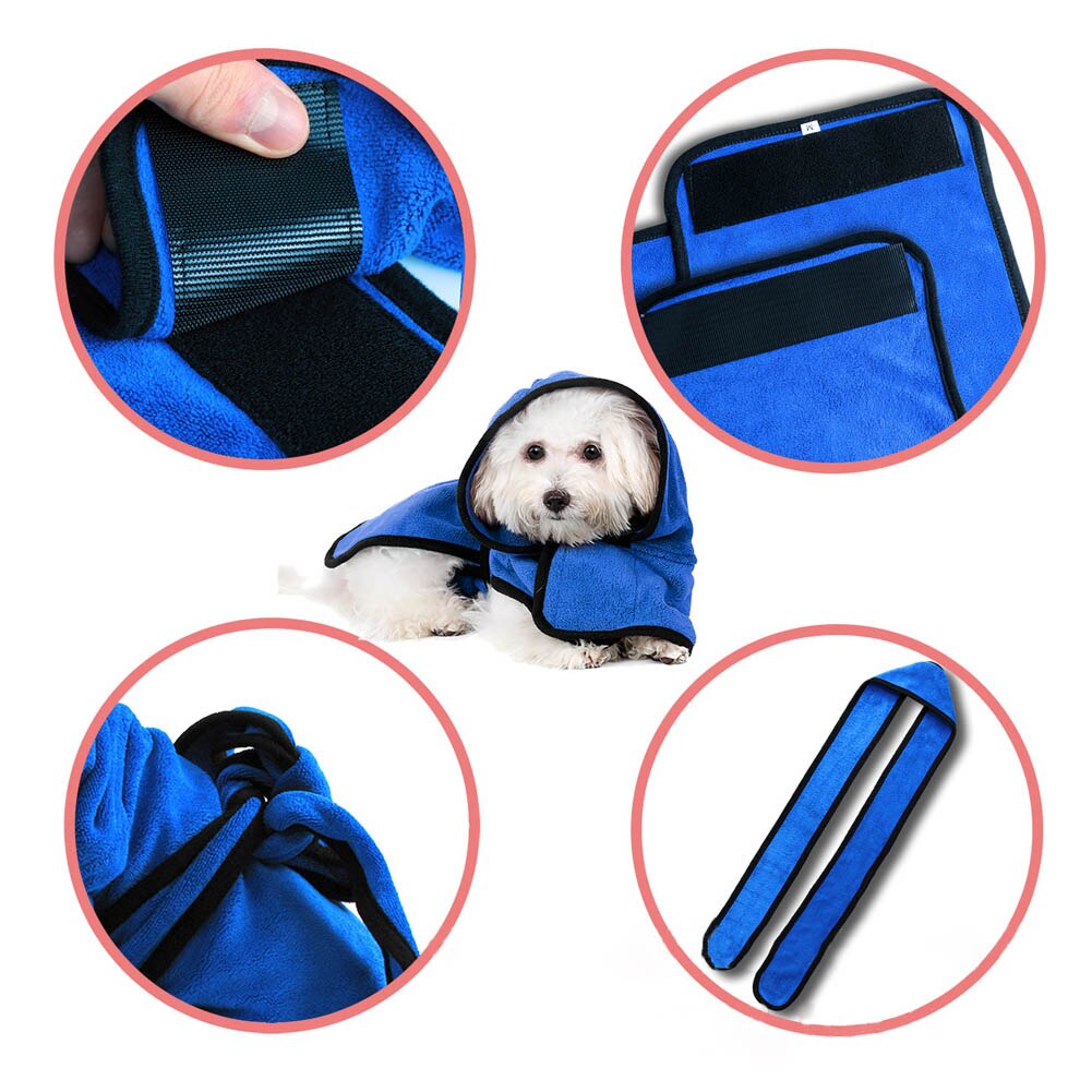 Bata de baño para perros y gatos, de secado rápido Toalla de microfibra, paño de Manta para aseo de animales 899