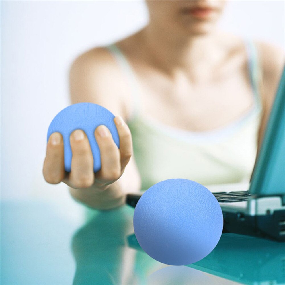 Silicone Massage Therapy Grip Ball Hand Finger Strength Exercise Stress Relief Decompression Ball Fitness Equipment