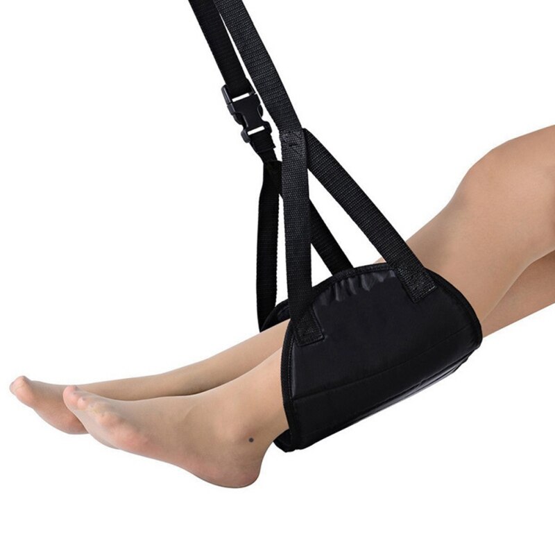 Adjustable Foot Rest Portable Travel Footrest Hammock Carry Flight Leg Pad Office Plane Under Desk Feet Rest Hammock: Default Title