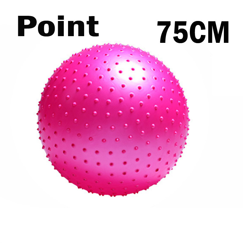 ITSTYLE Sports Yoga Ball Point Fitness Gym Balance Ball Fitball Exercise Pilates Workout Barbed Massage Ball 55cm 65cm 75cm 85cm: 75CM Pink