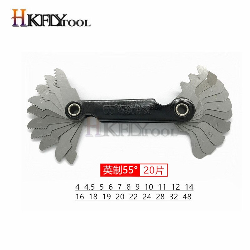 Screw Gauge Set Whitworth 55 Degree &amp; Metric 60 Degree Grip Whitworth Screw Thread Pitch Gauge Measuring Gauging Tools