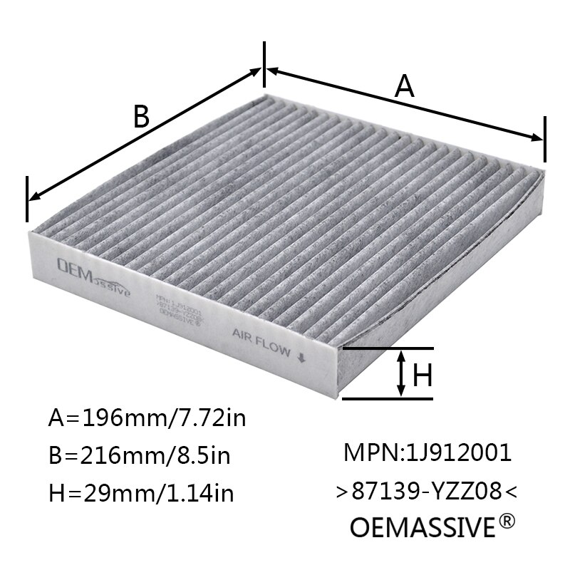 5PC Car Activated Carbon Cabin Air Filter 87139-YZ... – Grandado
