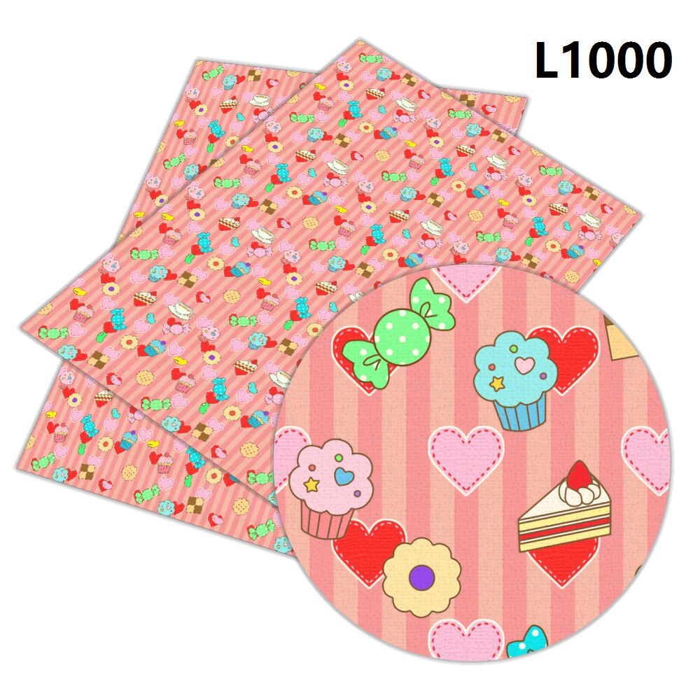 30 cm x 136 cm dessertmønster trykt hårsløyfe i kunstskinn gjør-det-selv dekorasjonshåndverk  l081 l082 l086 l087 l099 l100: L1000