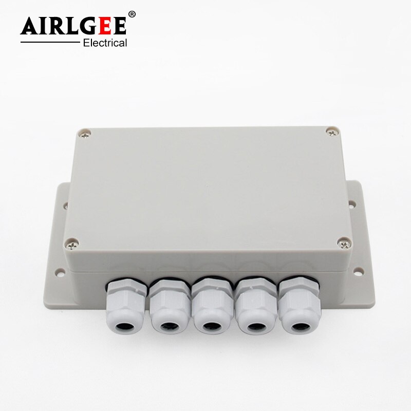 158*90*60mm 2 Inlet 5 Outlet with ear waterproof junction box with terminal power distribution box cable wiring box