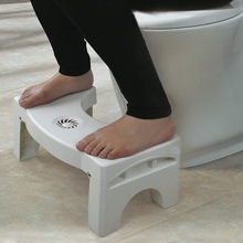 Husholdningsbadeværelse folde hugsiddende skammel skridsikker toilet fodskammel potte fodskammel toiletskammel (ingen luftfrisker)