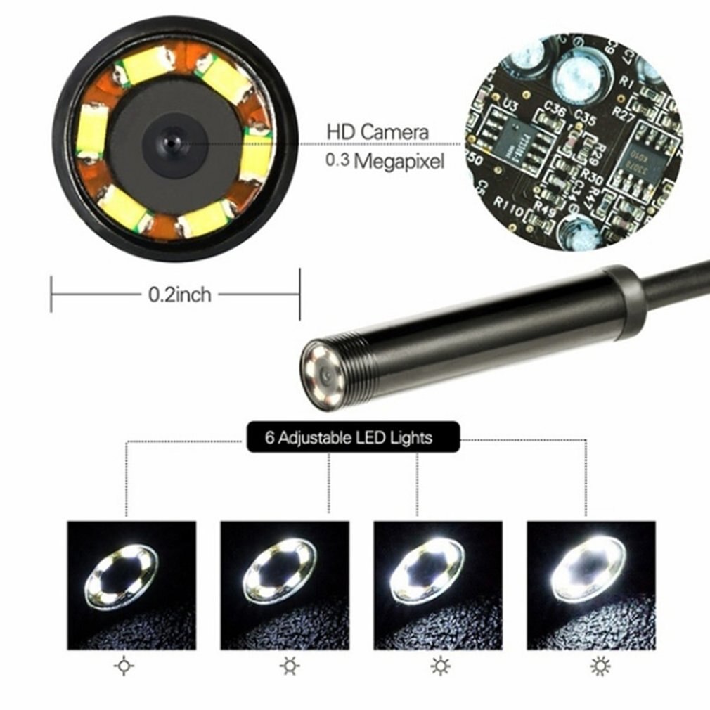 7.0Mm Type-C Android Usb Endoscoop Camera Harde Kabel Pc Android Telefoon Endoscoop Pijp Type C Endoscoop Inspectie mini Camera