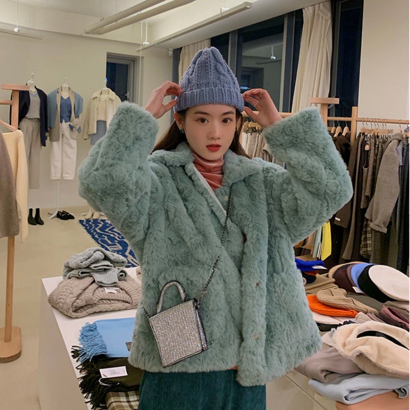 Casual Streetwear Leopard Print Faux Lamb Wool Coats Autumn Winter Loose Hip Hop Oversize Thicken Warm Jacket Women Outerwear