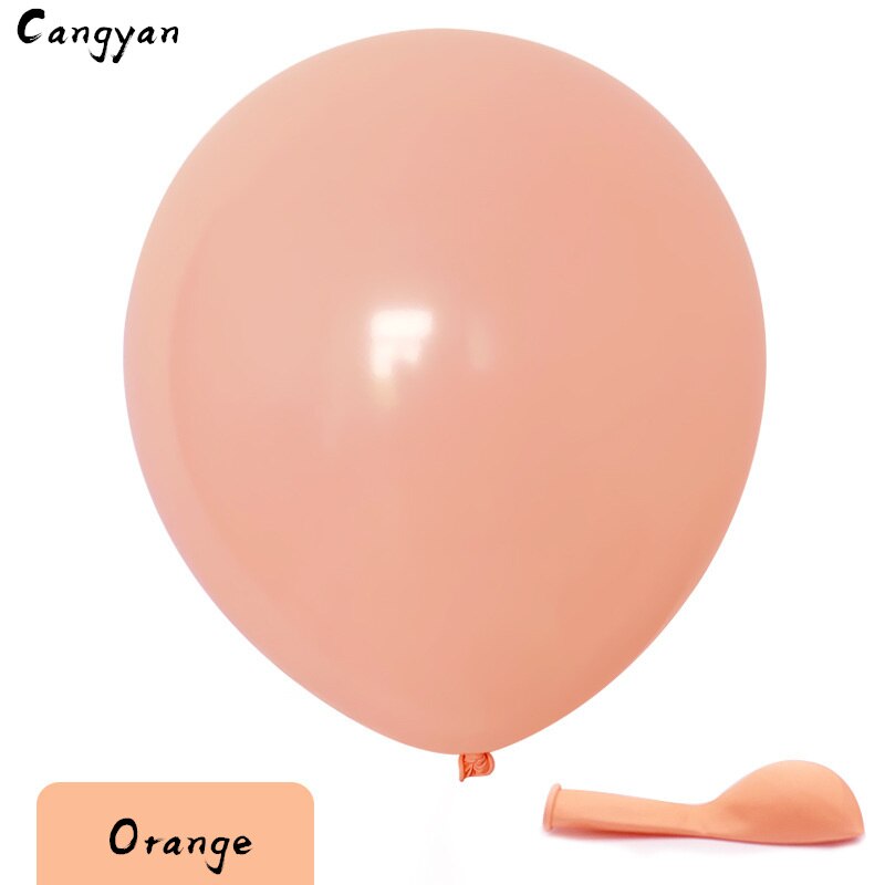 50 pcs 10 inch thick 2.2 g round birthday party wedding arrangement candy color balloon color macaron balloon toy ball child: orange