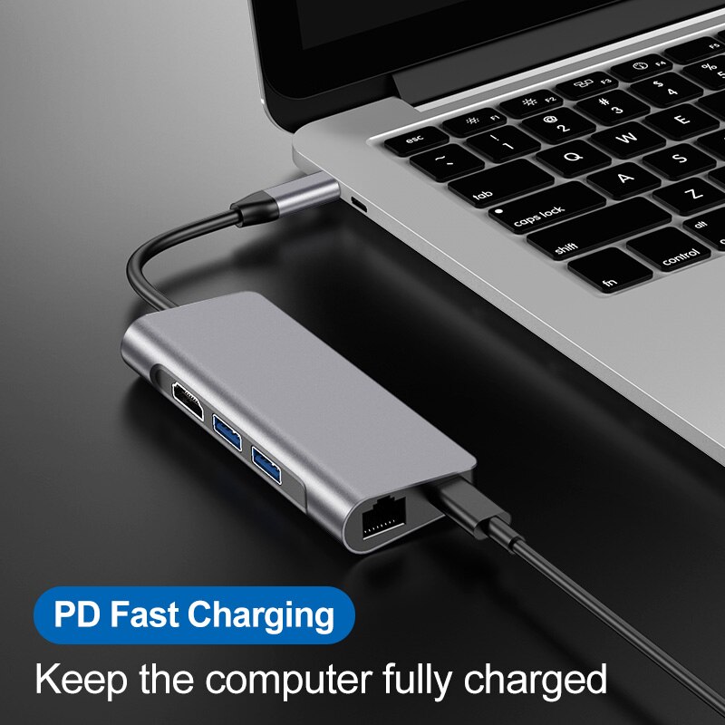 Hub usb c-tipo c para multi portas usb 3.0 tipo c adaptador de energia usb3.0 USB-C hub divisor dock para macbook pro ar usbc h