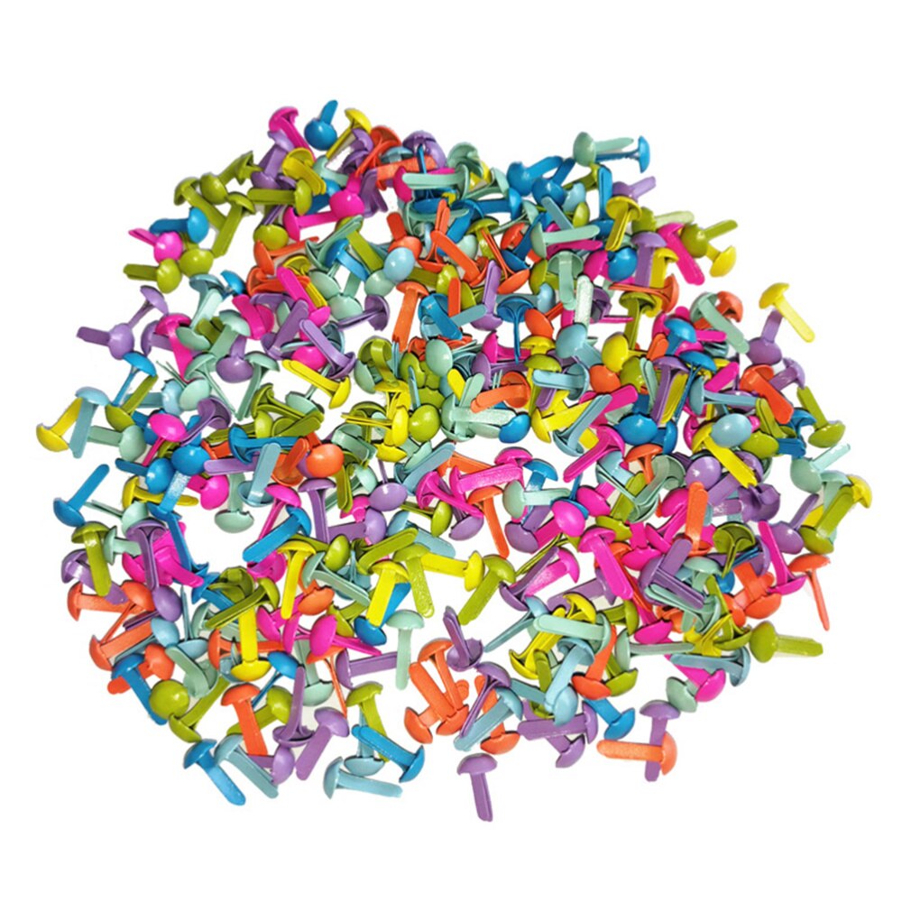 100 Pcs Mini Brads Diverse Kleuren Ronde Brad Pastel Brads Voor Scrapbooking Ambachten Maken Stempelen En Diy-8x20mm: As Shown