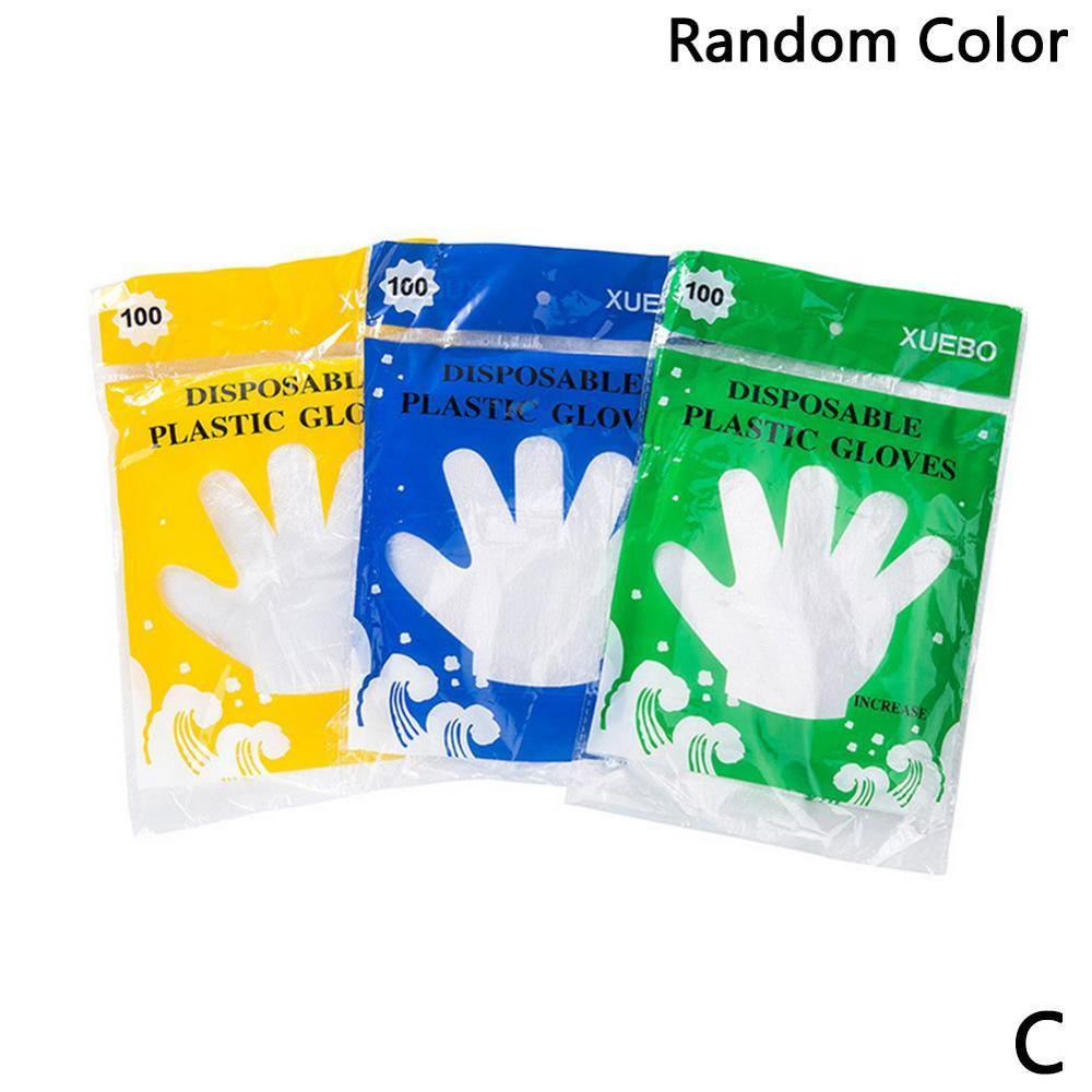 50/100 Stks/partij Wegwerp Handschoenen Eenmalige Plastic Handschoenen Bbq Handschoenen Milieuvriendelijke Pe Keuken Restaurant Party Accessoires Supp: color bag gloves