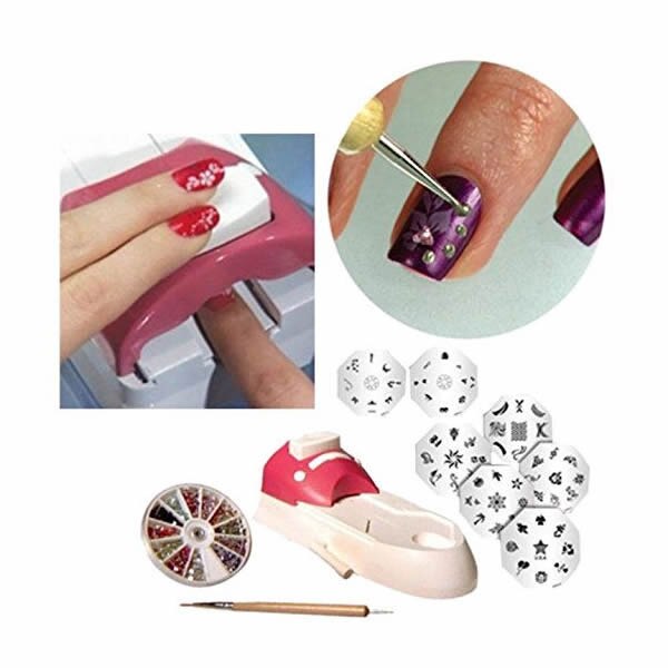 Creatieve Schoonheid Gereedschap Nail Schilderen Arts Apparaat Kits Alle-In-een Nagels Art Machine Voor Vrouwen Nagel Afdrukken kit