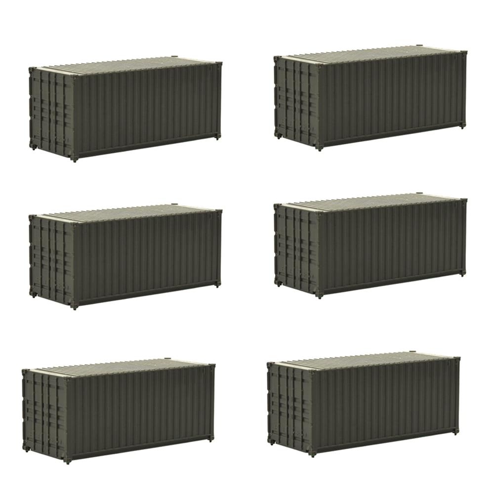 20GP 1/87 HO Scale Model Train Container Freight Car For Railroad Railway Accessories Layout