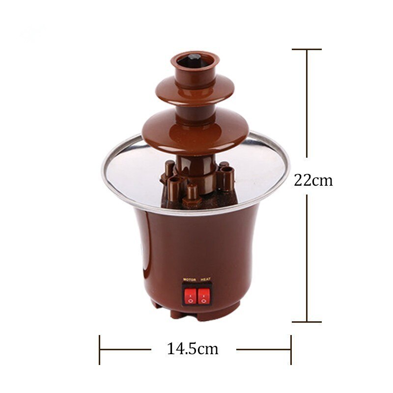 Mini chokolade springvand chokoladesmelte med varmefondue maskine