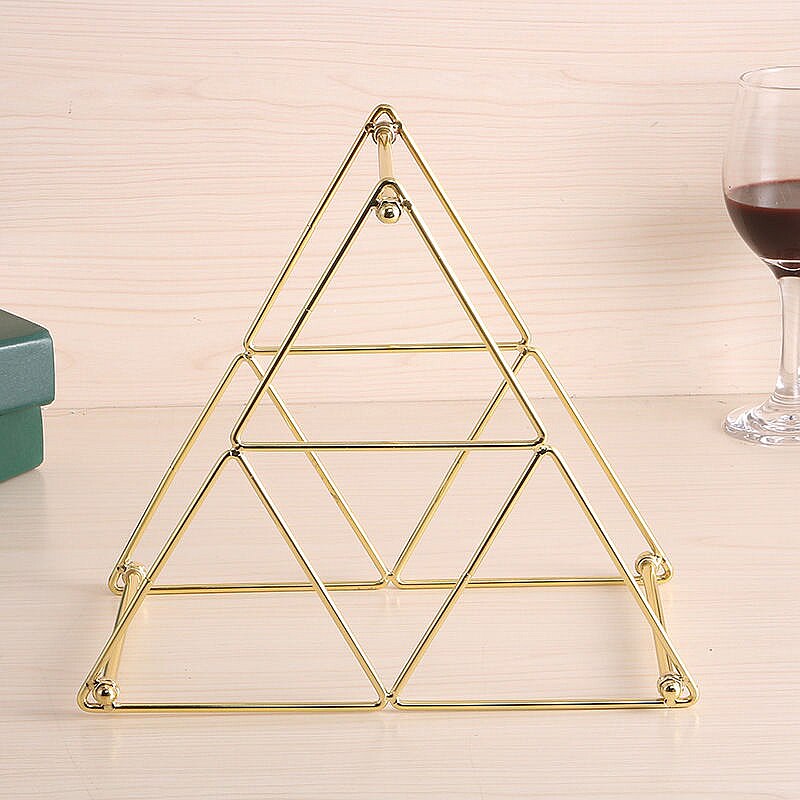 Metal vinreoler bar display rack rødvin opbevaring skab flaske skab stand holdere vinkælder opbevaring tilbehør: Gylden 24 x 27 x 18cm