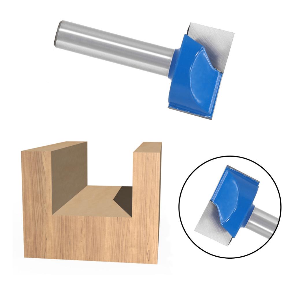 1pc 8mm Shank Surface Planing Wood Milling Router Bits 16 Sizes Bottom Clear Wood Cutting Router Bit 10mm-32mm