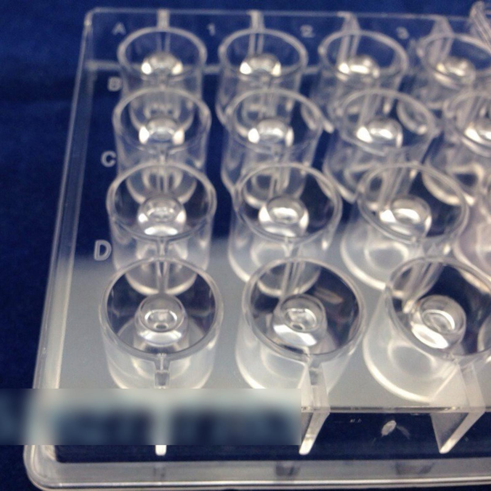16.4mm diam 24 huller 159 x 110 x 25mm ps krystalplade til bakteriekultur