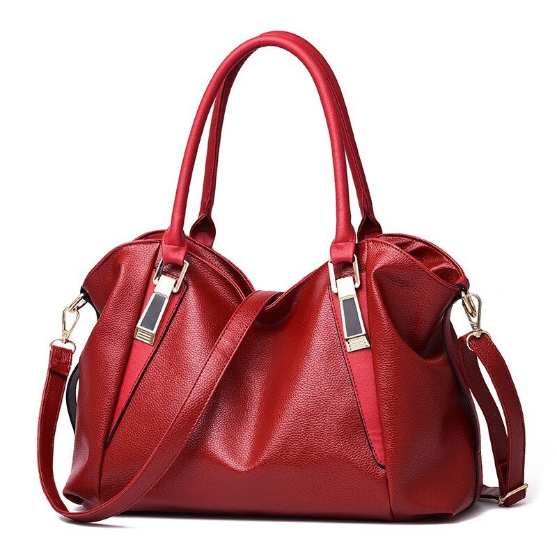 TTOU concepteur femmes sac à main femme sacs en cuir PU sacs à main dames Portable sac à bandoulière bureau dames Hobos sac fourre-tout: Rouge