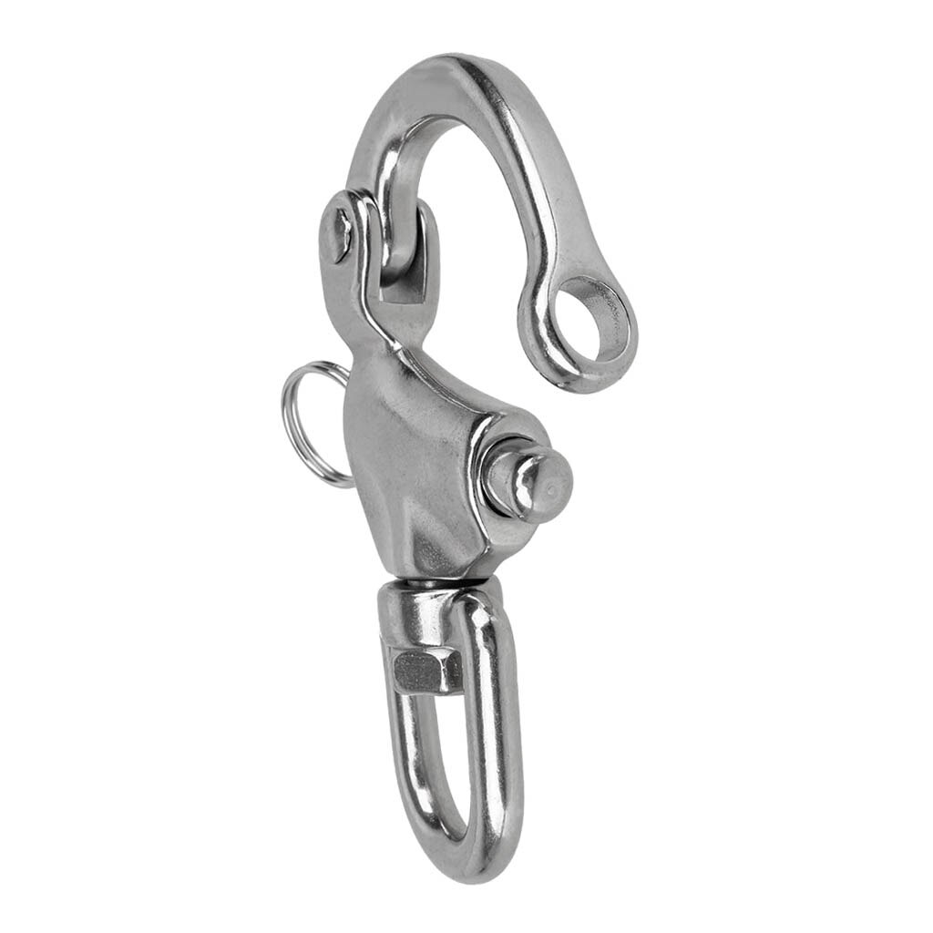 70mm Stainless Steel Quick Release Swivel Shackle Marine Boat Anchor Chain Eye Shackle Swivel Snap Hook Hardware