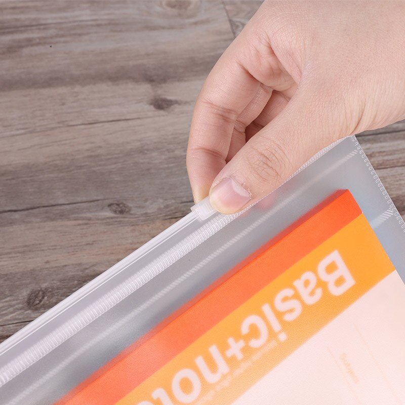 Deli 2pcs Transparent Foldable A4 File Folder Desk Document Paper Organizer Storage Bag Office School Stationery