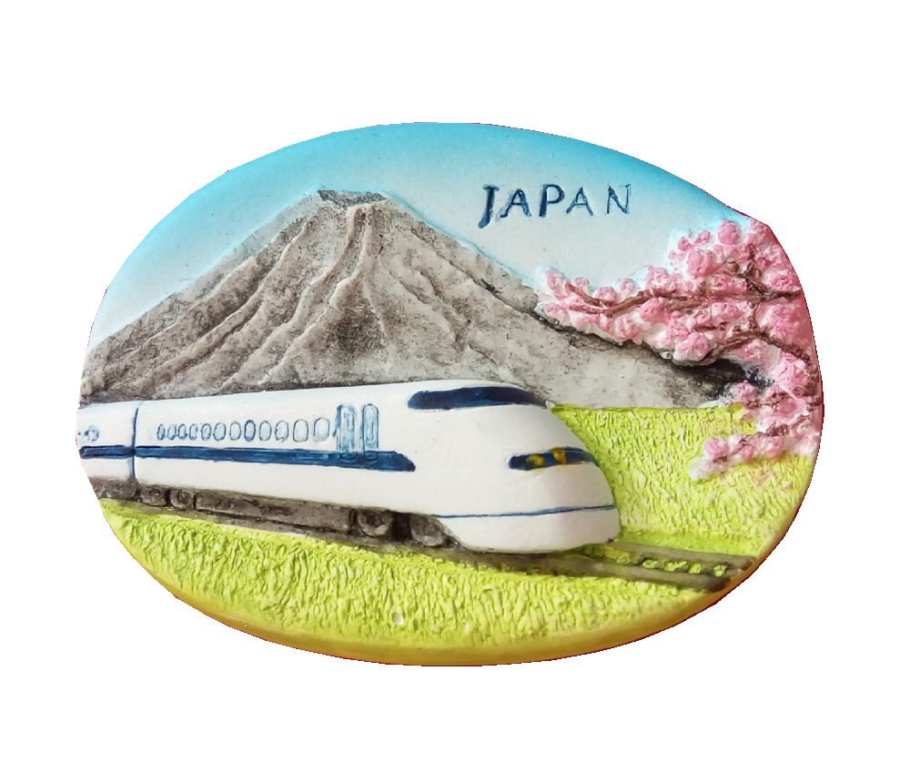 Japan Shinkansen Aromatherapy Cold Porcelain Hand-Painted 3D Fridge Magnets Travel Souvenirs Refrigerator Magnetic Stickers