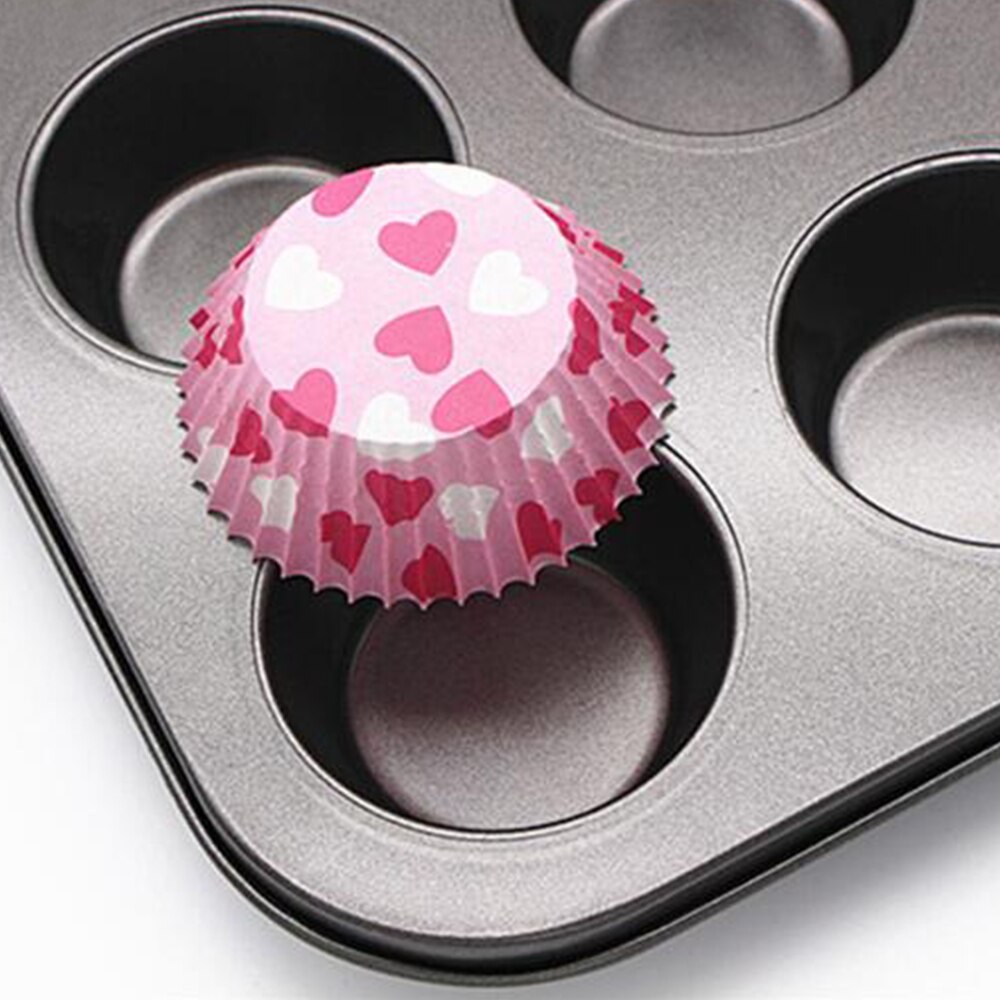 12 Cups DIY Cupcake Baking Tray Tools Non-stick Steel Mold Egg Tart Baking Tray