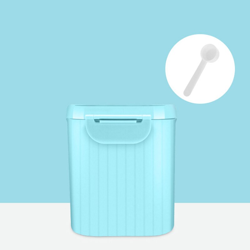 Bebé de almacenamiento de alimentos de bebé, almacenamiento de leche en polvo fórmula dispensador de recipientes contenedor de comida tanque de plástico de PP de una sola capa: blue L
