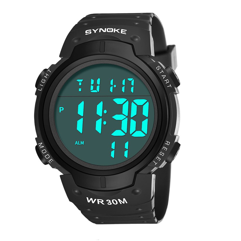 SYNOKE Outdoor Sport Horloge 30M Waterdichte Digitale Heren Mode Multifunctionele Waterdichte Digitale Horloge Heren