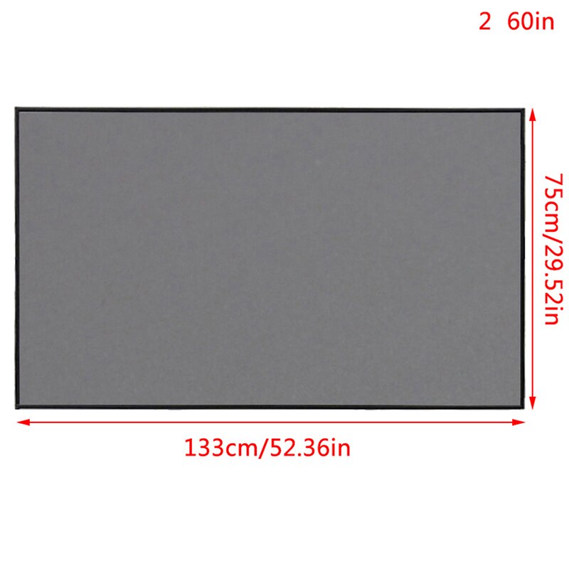 1PC Projector Screen 30 60 120 inch Reflective Fabric Cloth For Projector: 60inch